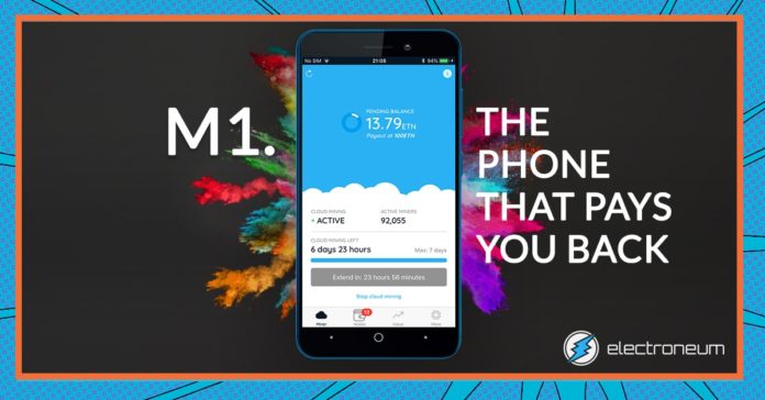 M1 Electroneum crypto smartphones